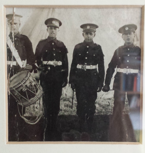 Alfonso Neal (Popsie) is second from the left. He is in the Boys Brigade just after WW1.